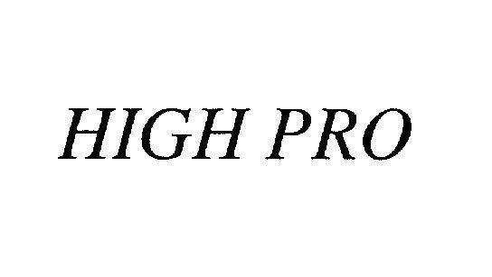 Mẫu nhãn hiệu HIGH PRO