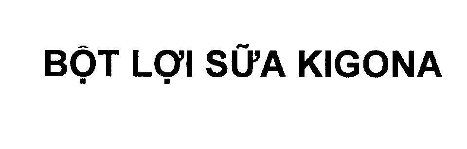 Mẫu nhãn hiệu Bột Lợi Sữa KIGONA