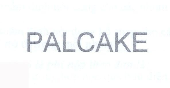 Mẫu nhãn hiệu PALCAKE