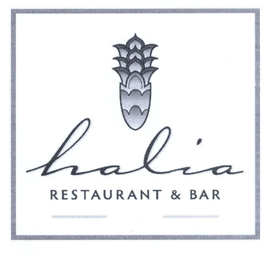 Mẫu nhãn hiệu halia RESTAURANT & BAR