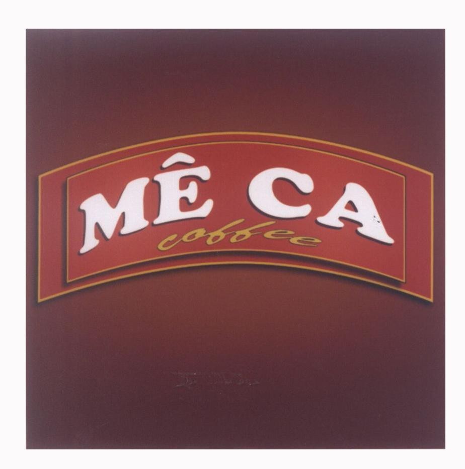 Mẫu nhãn hiệu Mê Ca coffee