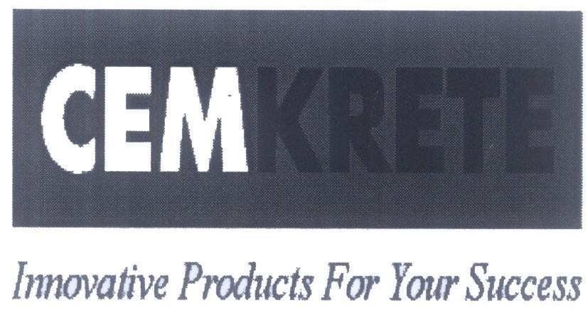 Mẫu nhãn hiệu CEMKRETE Innovative Products For Your Success