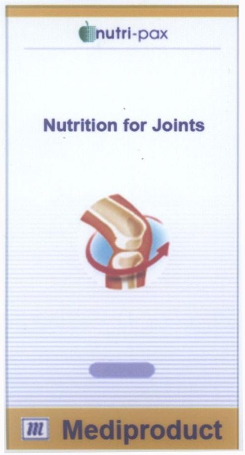 Mẫu nhãn hiệu Nutrition for Joints m Mediproduct nutri-pax