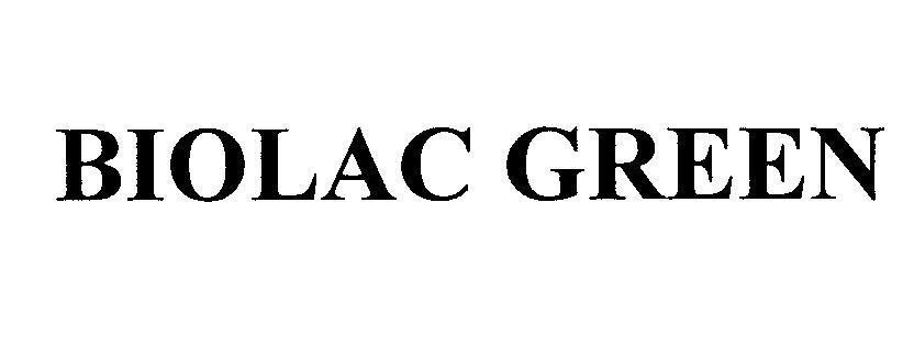 Mẫu nhãn hiệu BIOLAC GREEN