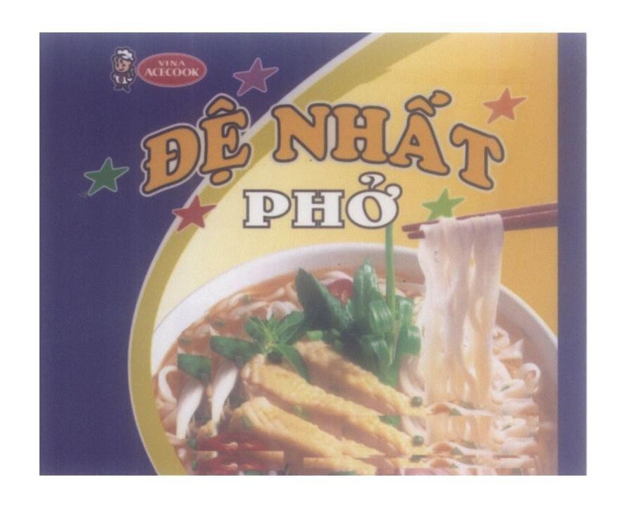 Mẫu nhãn hiệu VINA ACECOOK Đệ Nhất Phở