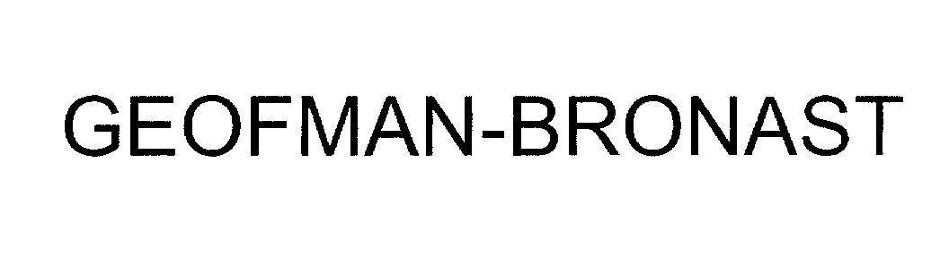 Mẫu nhãn hiệu GEOFMAN-BRONAST