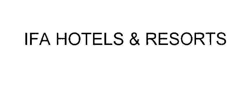 Mẫu nhãn hiệu IFA HOTELS & RESORTS