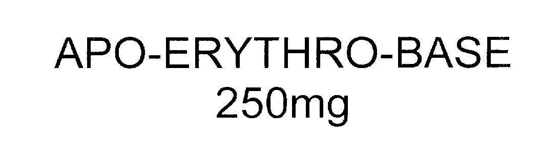 Mẫu nhãn hiệu APO - ERYTHRO - BASE 250mg