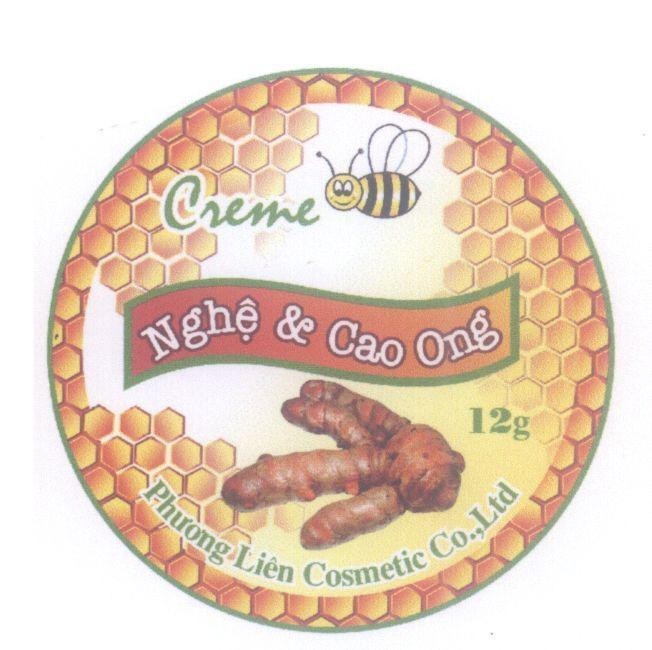 Mẫu nhãn hiệu Phương Liên Cosmetic Co., Ltd Creme Nghệ & Cao Ong 12g