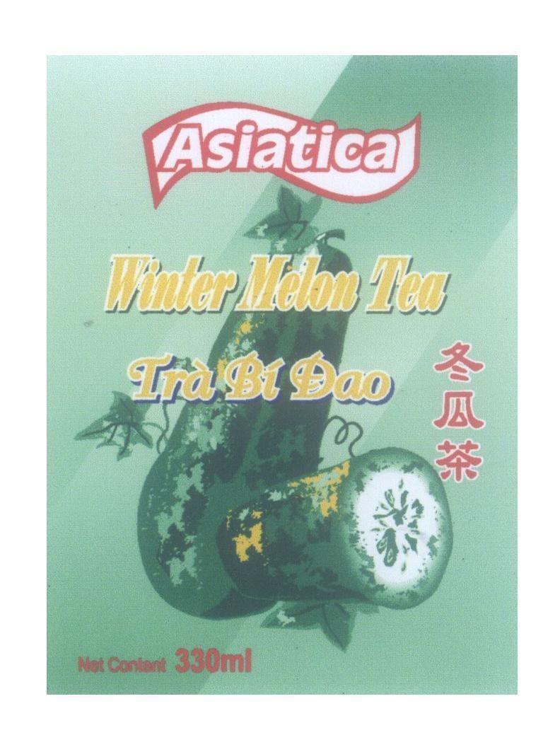 Mẫu nhãn hiệu Asiatica Winter Melon Tea Trà Bí Đao Net Content 330ml [Dong Gua Cha: Trà Bí Đao]