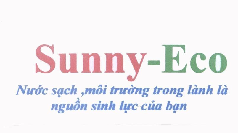 Mẫu nhãn hiệu Sunny-Eco Nước sạch, môi trường trong lành là nguồn sinh lực của bạn