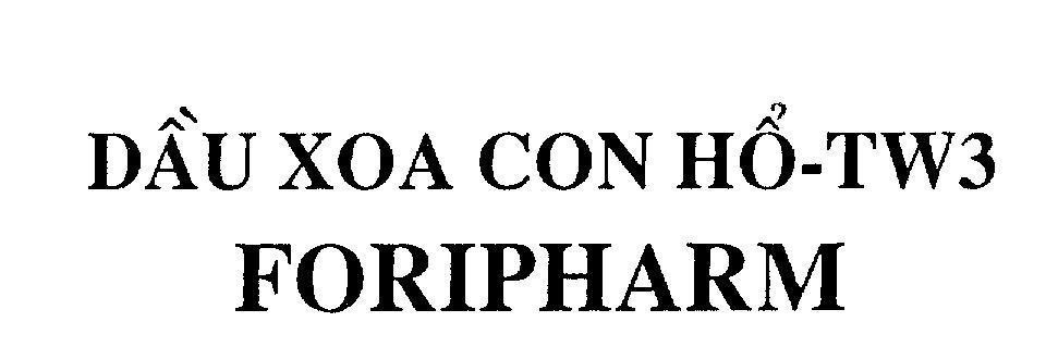 Mẫu nhãn hiệu Dầu Xoa Con Hổ-TW3 FORIPHARM