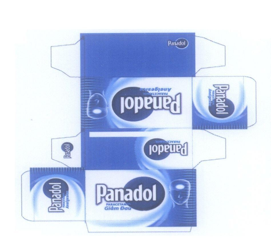 Mẫu nhãn hiệu Panadol Paracetamol Analgesics Giảm Đau