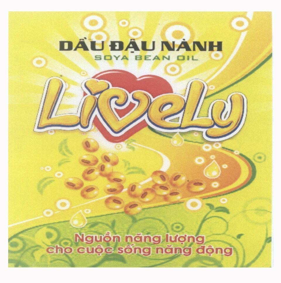 Mẫu nhãn hiệu LIVELY Dầu Đậu Nành SOYA BEAN OIL Nguồn năng lượng cho cuộc sống năng động