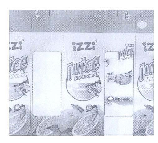Mẫu nhãn hiệu IZZI HNM Hanoimilk Juice Nước cam ép FOS Vitamin C