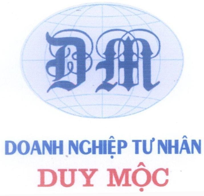 Mẫu nhãn hiệu DM Doanh Nghiệp Tư Nhân Duy Mộc