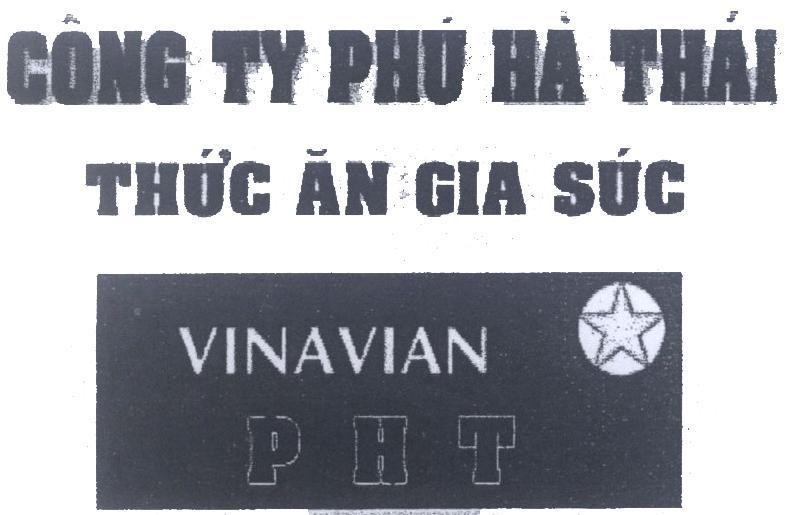 Mẫu nhãn hiệu VINAVIAN P H T PHT Công Ty Phú Hà Thái Thức ăn Gia Súc
