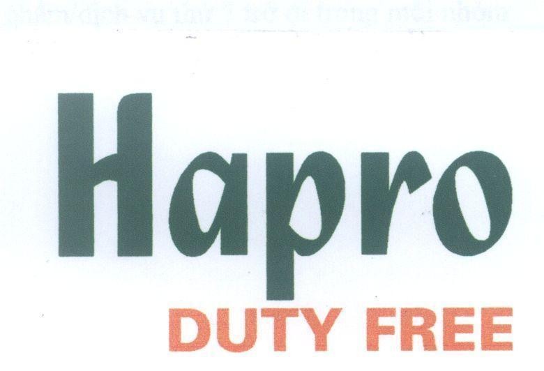 Mẫu nhãn hiệu Hapro DUTY FREE