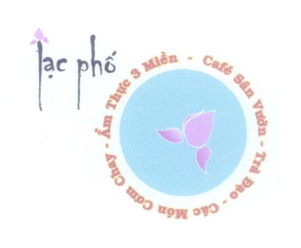 Mẫu nhãn hiệu lạc phố ẩm Thực 3 Miền - Café Sân Vườn - Trà Đạo - Các Món Cơm Chay