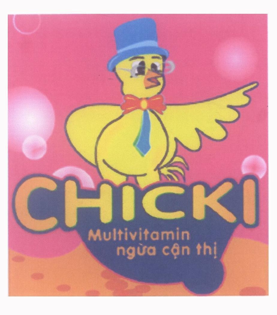 Mẫu nhãn hiệu CHICKI Multivitamin ngừa cận thị