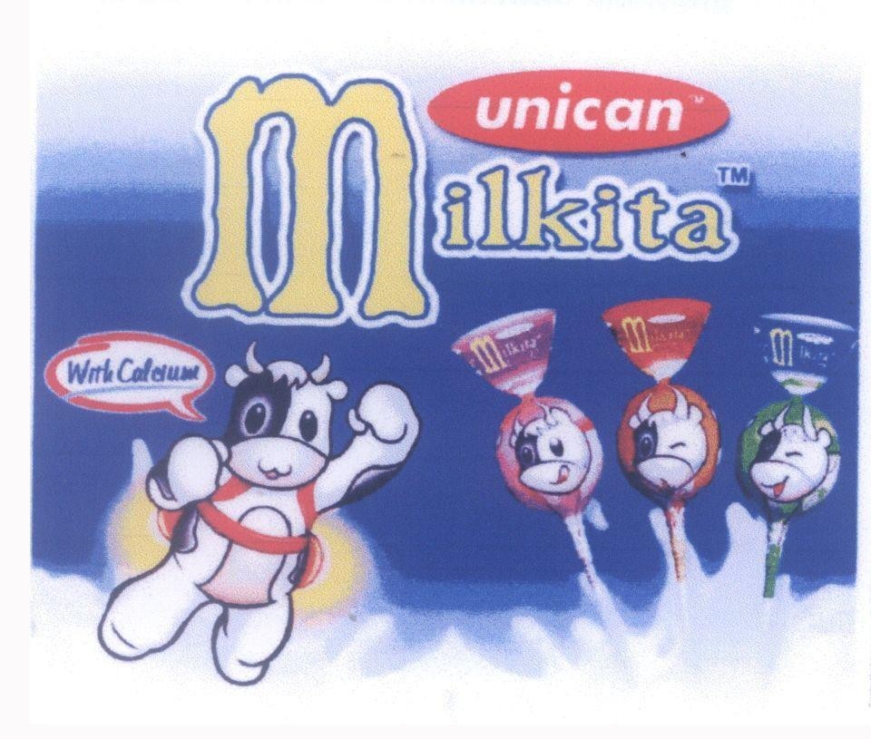 Mẫu nhãn hiệu Milkita unican With Calcium