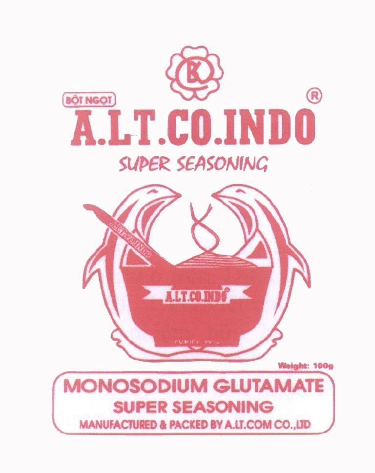 Mẫu nhãn hiệu MONOSODIUM GLUTAMATE SUPER SEASONING A.LT.CO.INDO Bột Ngọt...