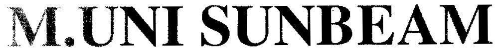 Mẫu nhãn hiệu M.UNI SUNBEAM