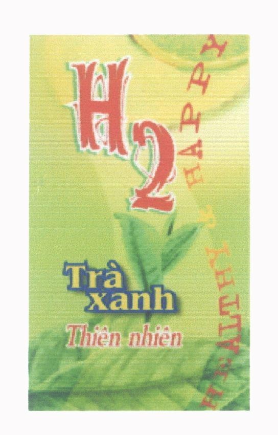 Mẫu nhãn hiệu H2 Trà xanh Thiên nhiên HEALTHY HAPPY