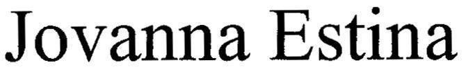Mẫu nhãn hiệu Jovanna Estina