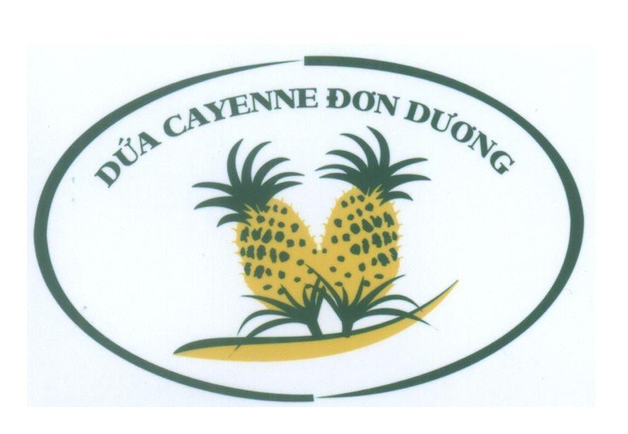 Mẫu nhãn hiệu Dứa CAYENNE Đơn Dương