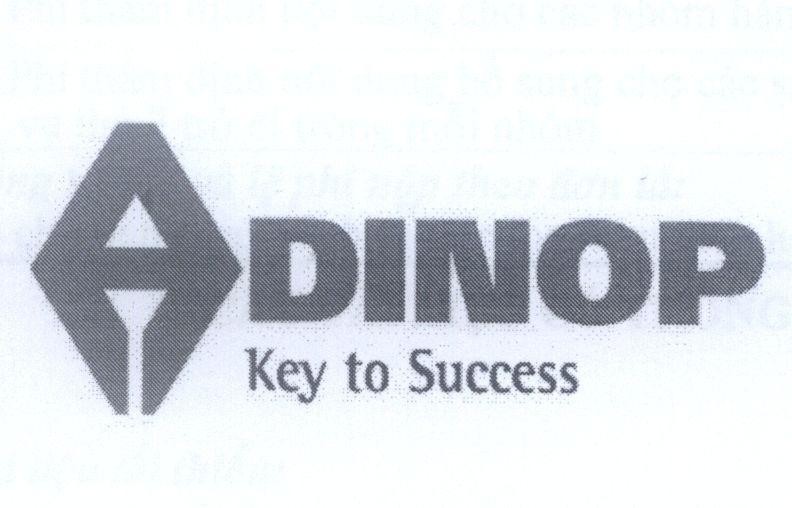 Mẫu nhãn hiệu A DINOP Key to Success