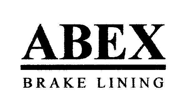 Mẫu nhãn hiệu ABEX BRAKE LINING