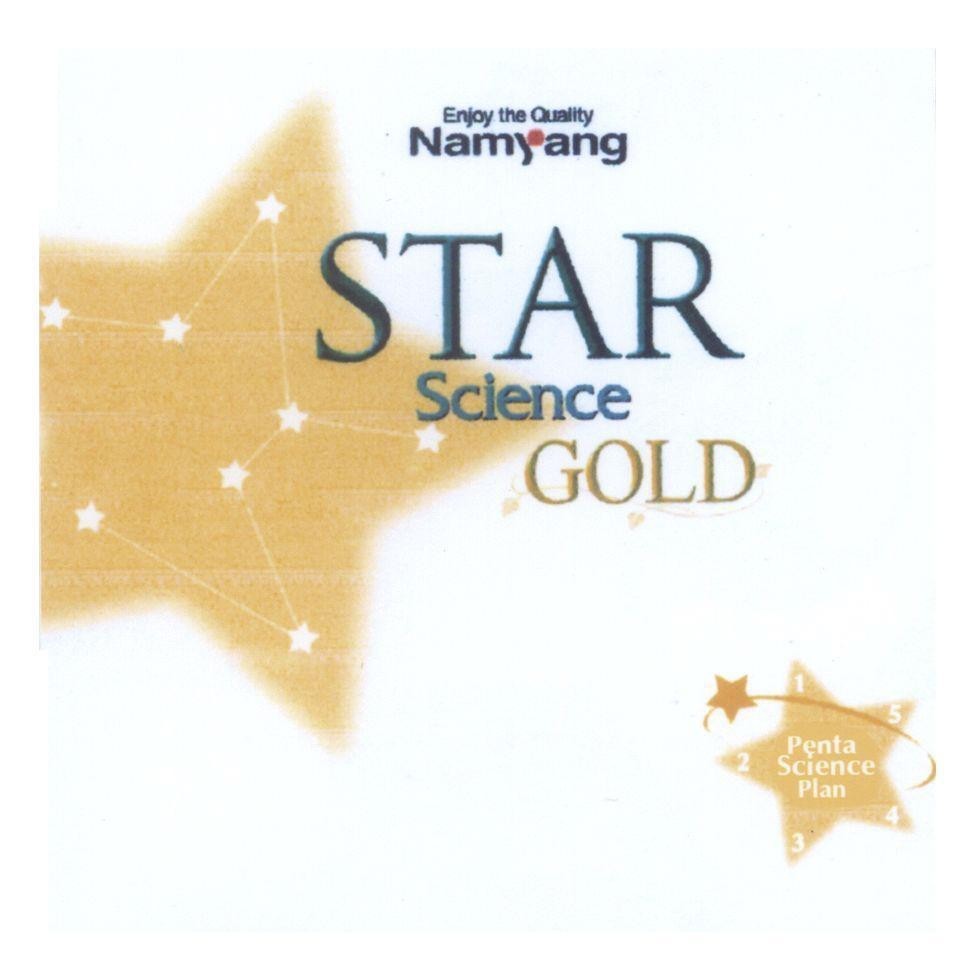 Mẫu nhãn hiệu Namyang STAR Science GOLD Enjoy the Quality Penta Science Plan