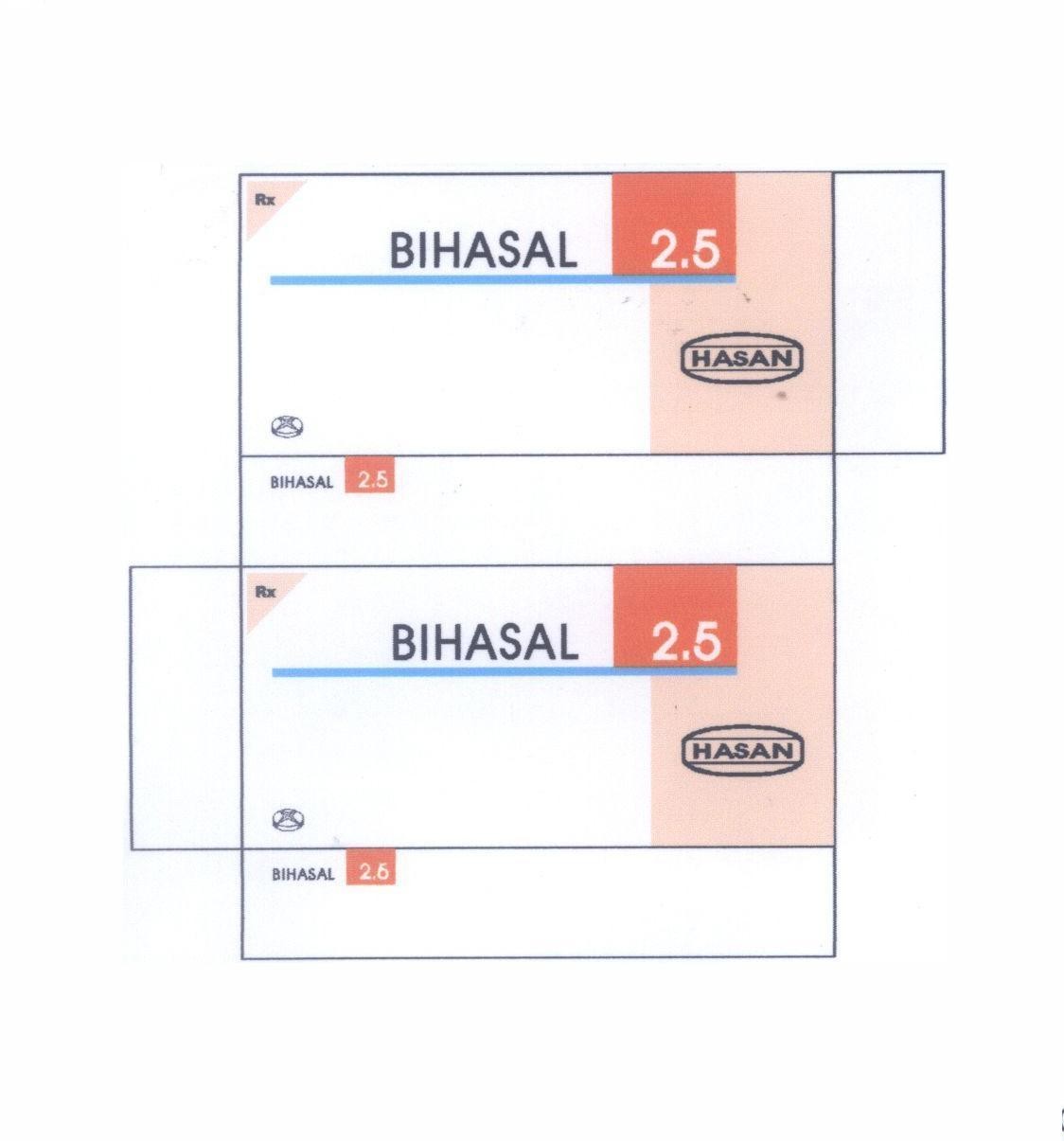 Mẫu nhãn hiệu HASAN BIHASAL 2.5 Rx