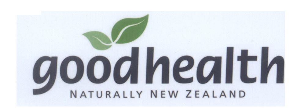 Mẫu nhãn hiệu goodhealth NATURALLY NEW ZEALAND