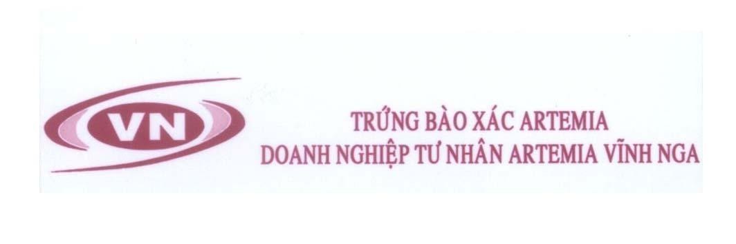 Mẫu nhãn hiệu (VN) Trứng Bào Xác ARTEMIA Doanh Nghiệp Tư Nhân ARTEMIA Vĩnh Nga