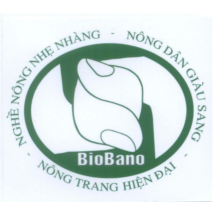 Mẫu nhãn hiệu BioBano Nghề Nông Nhẹ Nhàng - Nông Dân Giàu Sang - Nông Trang Hiện Đại