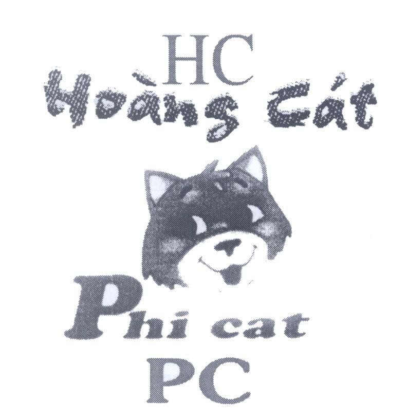 Mẫu nhãn hiệu HC Hoàng Cát Phi cat PC