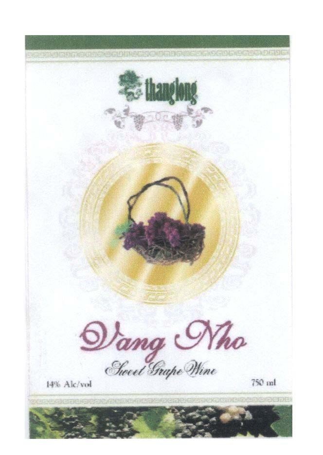 Mẫu nhãn hiệu thanglong Vang Nho Sweet Grape Wine