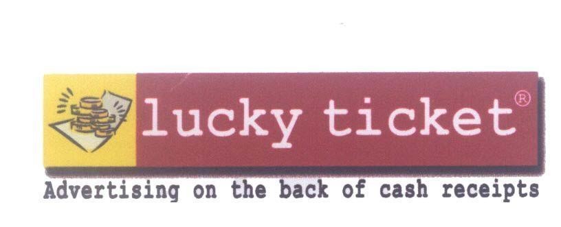 Mẫu nhãn hiệu lucky ticket Advertising on the back of cash receipts