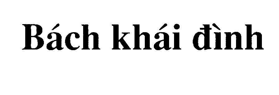 Mẫu nhãn hiệu Bách khái đình