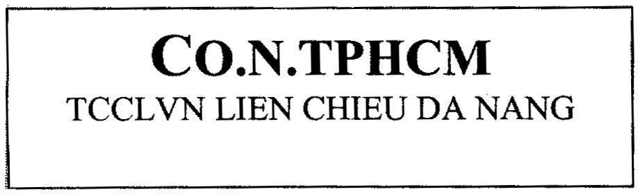 Mẫu nhãn hiệu CO.N.TPHCM TCCL LIEN CHIEU DA NANG