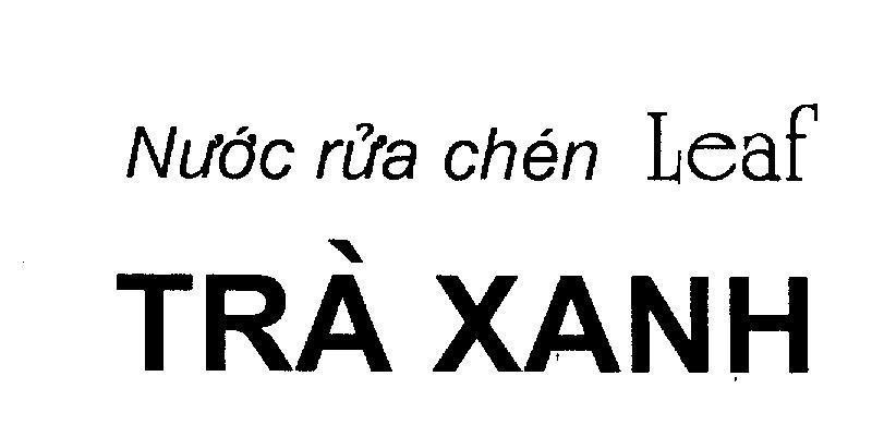 Mẫu nhãn hiệu Nước rửa chén Leaf Trà Xanh