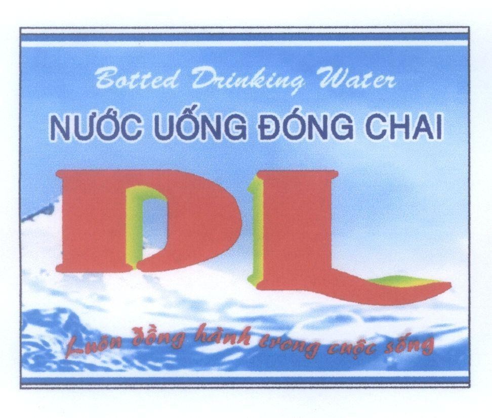 Mẫu nhãn hiệu DL Nước Uống Đóng Chai Botted Drinking Water Luôn đồng hành trong cuộc sống