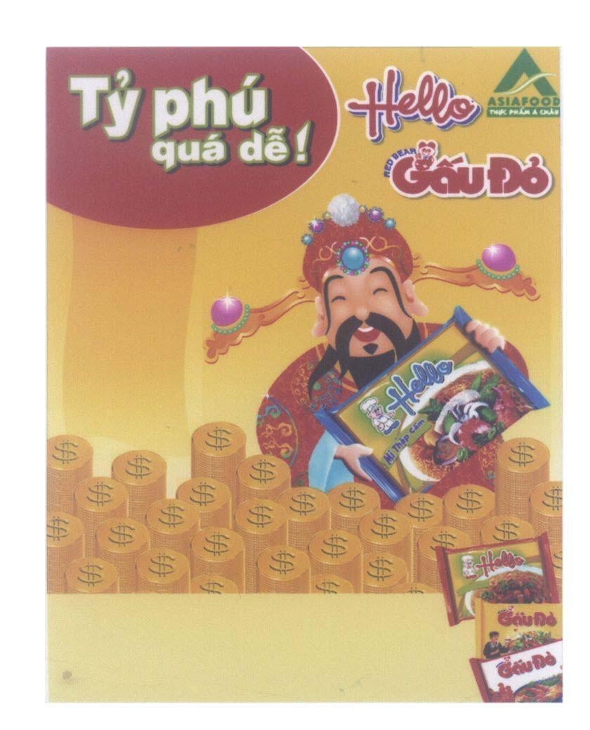 Mẫu nhãn hiệu Tỷ phú quá dễ! Hello mì thập cẩm Gấu Đỏ RED BEAR A ASIA FOOD Thực Phẩm á Châu