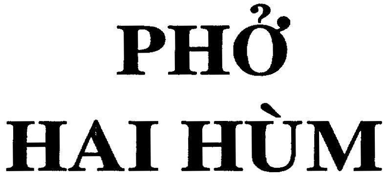 Mẫu nhãn hiệu Phở Hai Hùm