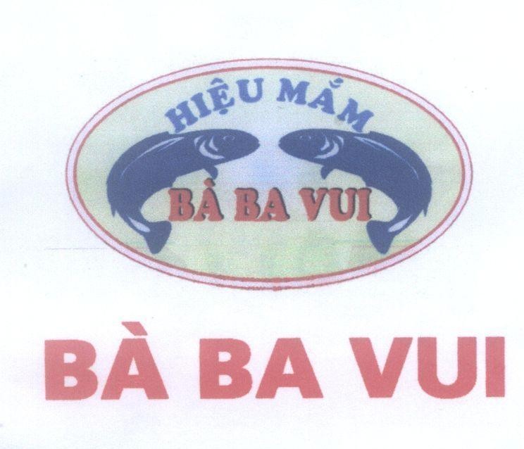 Mẫu nhãn hiệu Hiệu Mắm Bà Ba Vui