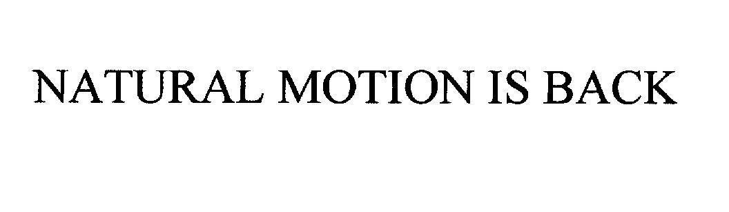 Mẫu nhãn hiệu NATURAL MOTION IS BACK