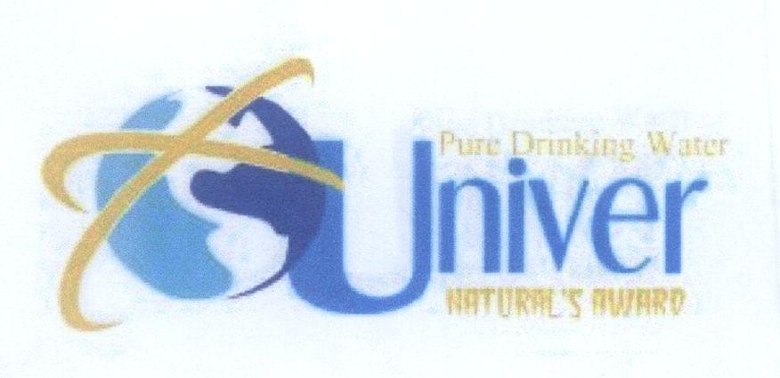 Mẫu nhãn hiệu Univer Pure Drinking Water NATURAL'S AWARD