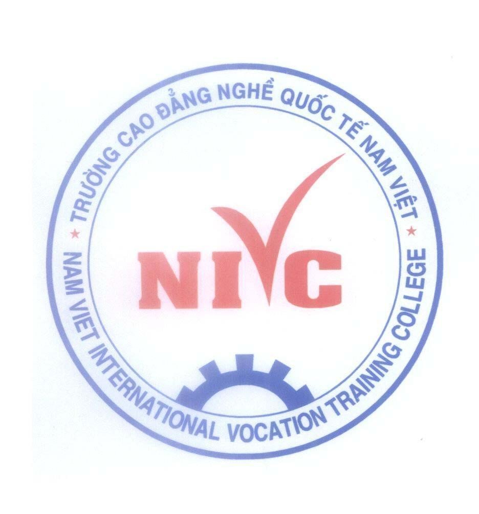 Mẫu nhãn hiệu NIVC V Trường Cao Đẳng Nghề Quốc Tế Nam Việt NAM VIET INTERNATIONAL VOCATION TRAINING COLLEGE